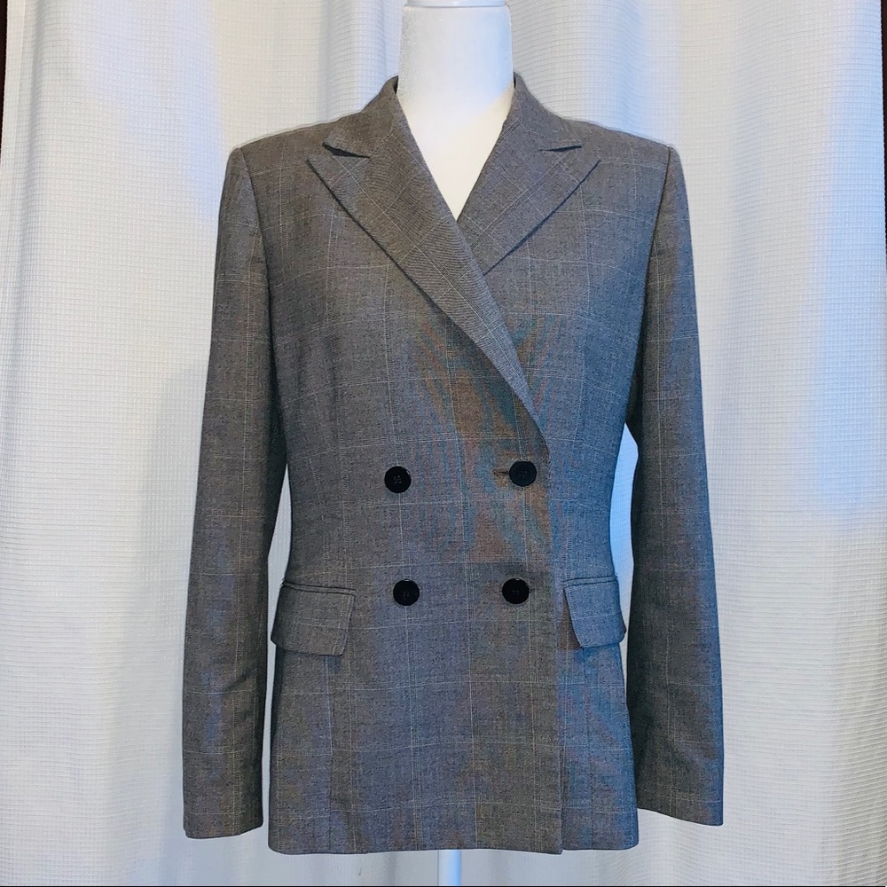 Kasper bouble  breasted plaid blazer
